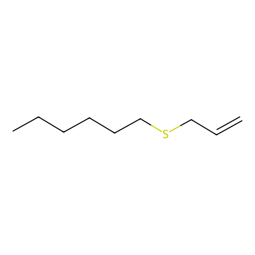 Allyl N-hexyl sulfide structure