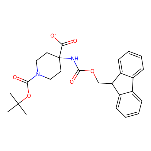N-Boc-4-(Fmoc-amino)piperidine-4-carboxylic acid structure