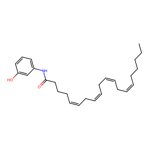 N-(3-hydroxyphenyl)-Arachidonoyl amide structure