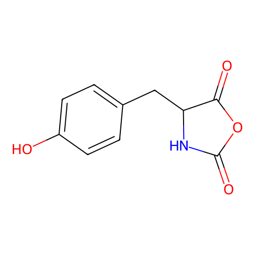 4-[(4-Hydroxyphenyl)methyl]oxazolidine-2,5-dione structure