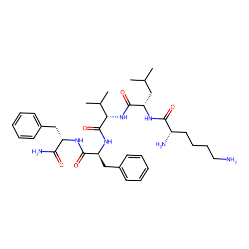 L-Phenylalaninamide, L-lysyl-L-leucyl-L-valyl-L-phenylalanyl- structure