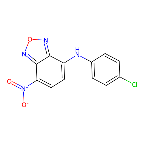 N-(4-chlorophenyl)-4-nitro-2,1,3-benzoxadiazol-7-amine structure