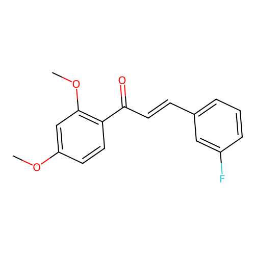 (2E)-1-(2,4-Dimethoxyphenyl)-3-(3-fluorophenyl)prop-2-en-1-one structure