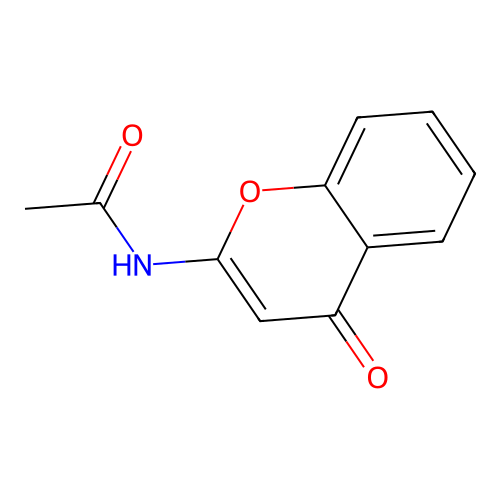 2-Acetylaminochromone structure