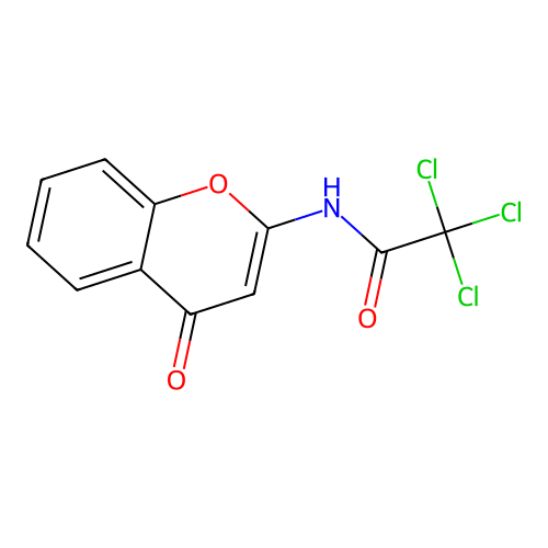 2,2,2-trichloro-N-(4-oxochromen-2-yl)acetamide structure