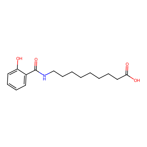 9-[(2-hydroxybenzoyl)amino]nonanoic Acid structure