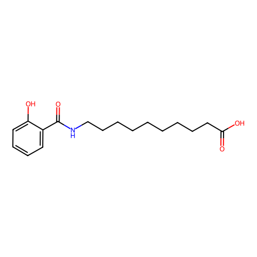 10-((2-Hydroxybenzoyl)amino)decanoic acid structure