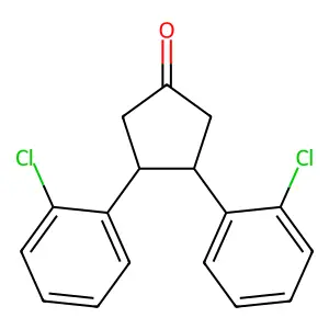 3,4-Bis(2-chlorophenyl)cyclopentanone structure