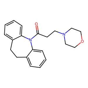 5H-Dibenz(b,f)azepine, 10,11-dihydro-5-(3-morpholinopropionyl)- structure