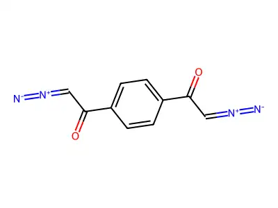 2-Diazo-1-[4-(2-diazoacetyl)phenyl]ethanone structure