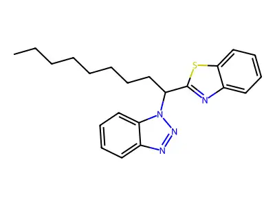1-[1-(1,3-Benzothiazol-2-yl)nonyl]-1H-1,2,3-benzotriazole structure