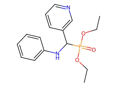 N-[diethoxyphosphoryl(pyridin-3-yl)methyl]aniline structure