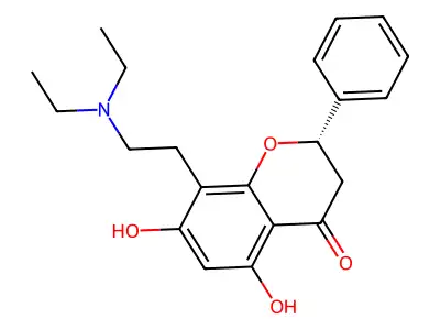 8-Diethylaminoethyl pinocembrin structure
