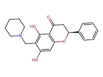 6-Piperidinomethyl pinocembrin structure
