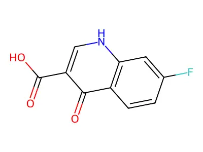 7-氟-4-羟基喹啉-3-甲酸 structure