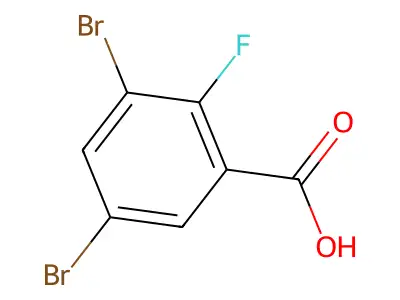 3,5-Dibromo-2-fluorobenzoic acid structure