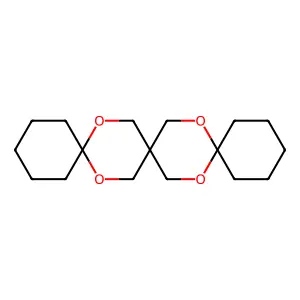 7,11,18,21-Tetraoxatrispiro[5.2.2.5^{12}.2^{9}.2^{6}]henicosane structure