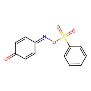 2,5-Cyclohexadiene-1,4-dione, 1-[O-(phenylsulfonyl)oxime] structure