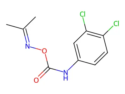 O-(N-(3,4-Dichlorophenyl)carbamoyl)acetone oxime structure