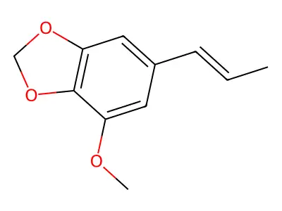 3,4-Methylendioxy-5-methoxy-1-propenylbenzol structure