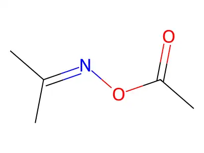 propan-2-one O-acetyl oxime structure