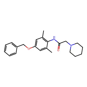 1-Piperidineacetamide, N-(2,6-dimethyl-4-(phenylmethoxy)phenyl)- structure