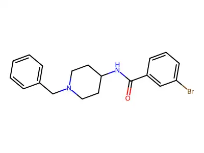 N-(1-benzylpiperidin-4-yl)-3-bromobenzamide structure