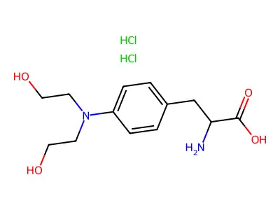 4-bis(2-hydroxyethyl)amino-L-phenylalanine structure