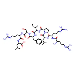 L-Leucine, L-arginyl-L-arginyl-L-leucyl-L-prolyl-L-isoleucyl-L-phenylalanyl-L-seryl-L-arginyl- structure