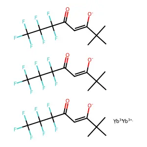 Tris(6,6,7,7,8,8,8-heptafluoro-2,2-dimethyl-3,5-octanedionate)ytterbium(III) structure