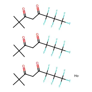 6,6,7,7,8,8,8-Heptafluoro-2,2-dimethyloctane-3,5-dione;holmium structure