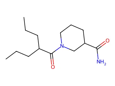 3-Piperidinecarboxamide, 1-(1-oxo-2-propylpentyl)- structure