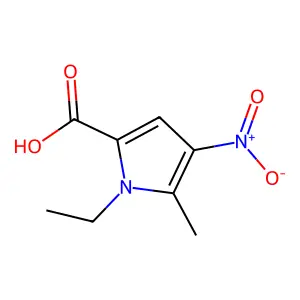 1-Ethyl-5-methyl-4-nitropyrrole-2-carboxylic acid structure