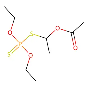 1-Diethoxyphosphinothioylsulfanylethyl acetate structure
