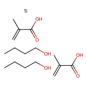 Dibutoxybis(methacrylato)titanium structure