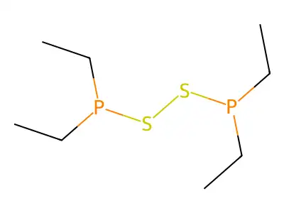 (Diethylphosphanyldisulfanyl)-diethylphosphane structure