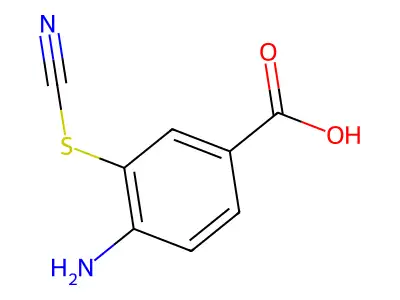 4-Amino-3-thiocyanatobenzoic acid structure