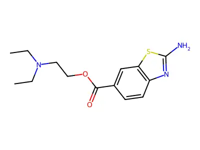 2-(Diethylamino)ethyl 2-amino-6-benzothiazolecarboxylate structure