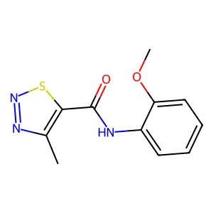 N-(2-methoxyphenyl)-4-methyl-1,2,3-thiadiazole-5-carboxamide structure