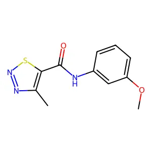 N-(3-methoxyphenyl)-4-methyl-1,2,3-thiadiazole-5-carboxamide structure