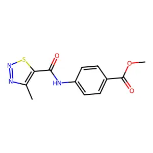 Methyl 4-{[(4-methyl-1,2,3-thiadiazol-5-yl)carbonyl]amino}benzoate structure