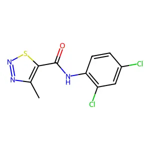 N-(2,4-dichlorophenyl)-4-methyl-1,2,3-thiadiazole-5-carboxamide structure