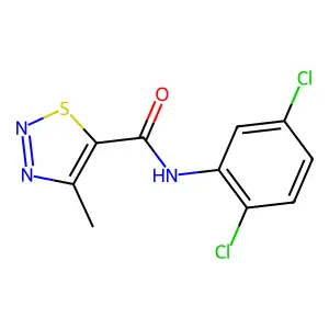 N-(2,5-dichlorophenyl)-4-methyl-1,2,3-thiadiazole-5-carboxamide structure