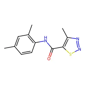 N-(2,4-dimethylphenyl)-4-methyl-1,2,3-thiadiazole-5-carboxamide structure