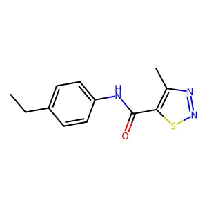 N-(4-ethylphenyl)-4-methyl-1,2,3-thiadiazole-5-carboxamide structure