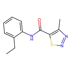 N-(2-ethylphenyl)-4-methyl-1,2,3-thiadiazole-5-carboxamide structure