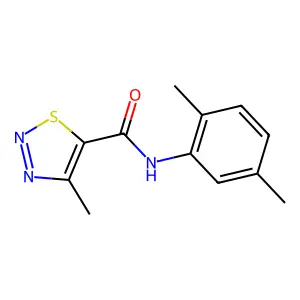 N-(2,5-dimethylphenyl)-4-methyl-1,2,3-thiadiazole-5-carboxamide structure