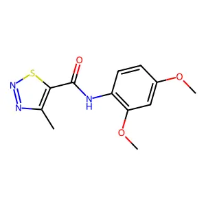 N-(2,4-dimethoxyphenyl)-4-methyl-1,2,3-thiadiazole-5-carboxamide structure