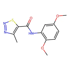 N-(2,5-dimethoxyphenyl)-4-methyl-1,2,3-thiadiazole-5-carboxamide structure