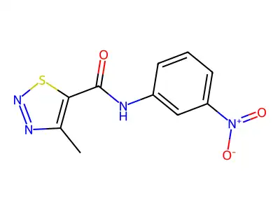 4-methyl-N-(3-nitrophenyl)-1,2,3-thiadiazole-5-carboxamide structure